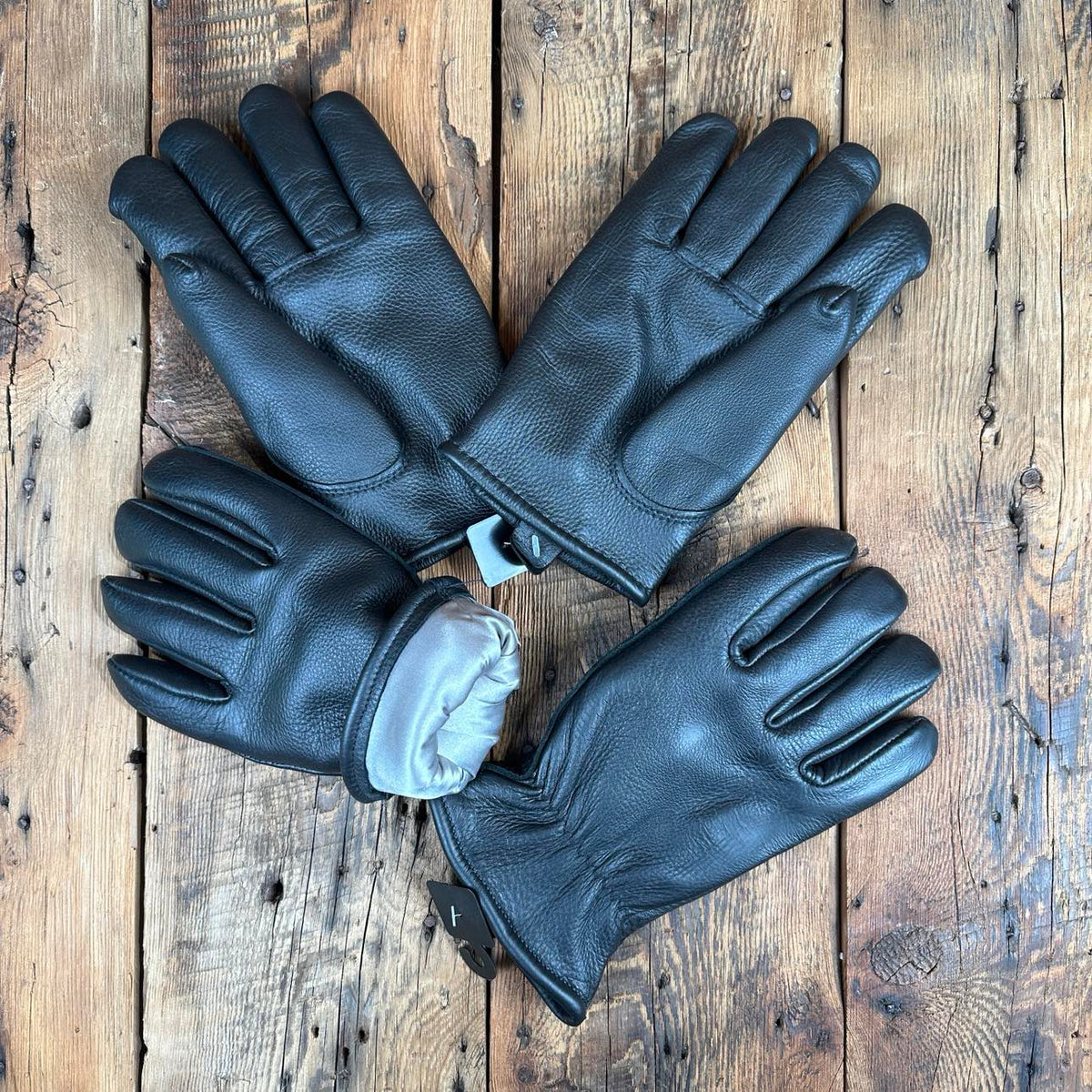 Alpaca-Lined Buckskin Leather Gloves