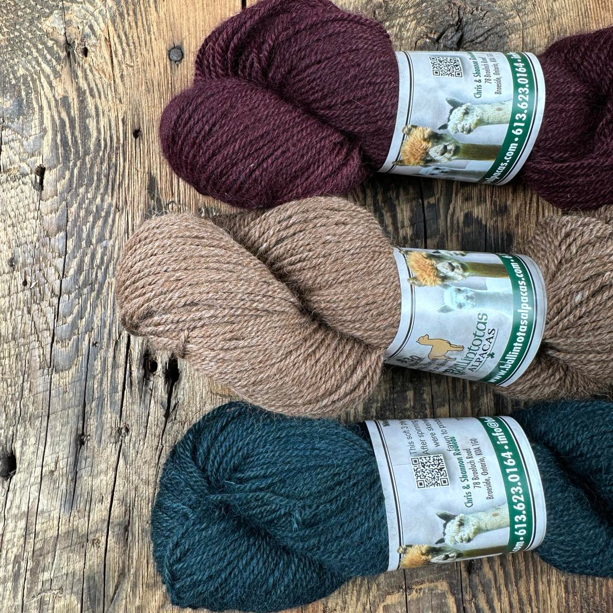 Medium-Weight Yarn - Our Alpacas - Fawn and Over-Dyed
