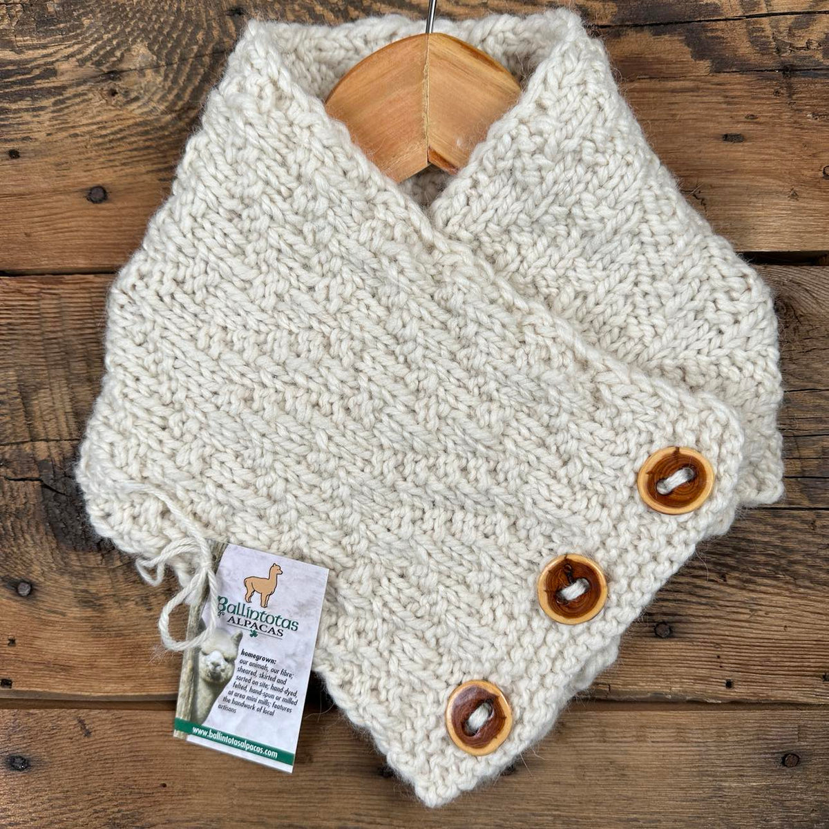 Textured Buttoned Cowls by Kathleen