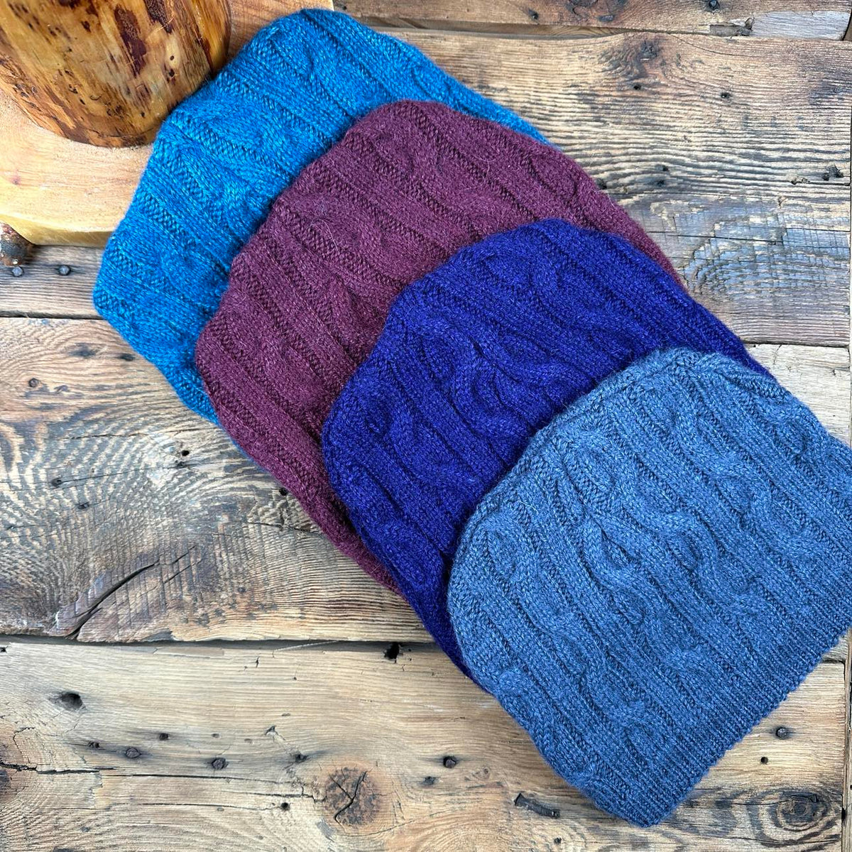 Cable Beanie with Ear Lining - Dyed