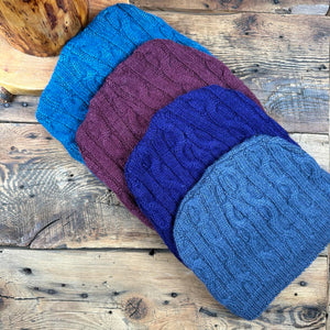 Cable Beanie with Ear Lining - Dyed