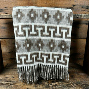 Geometric Alpaca-Blend Throw