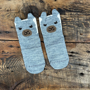 Alpaca Face Kid's Non-Skid Socks