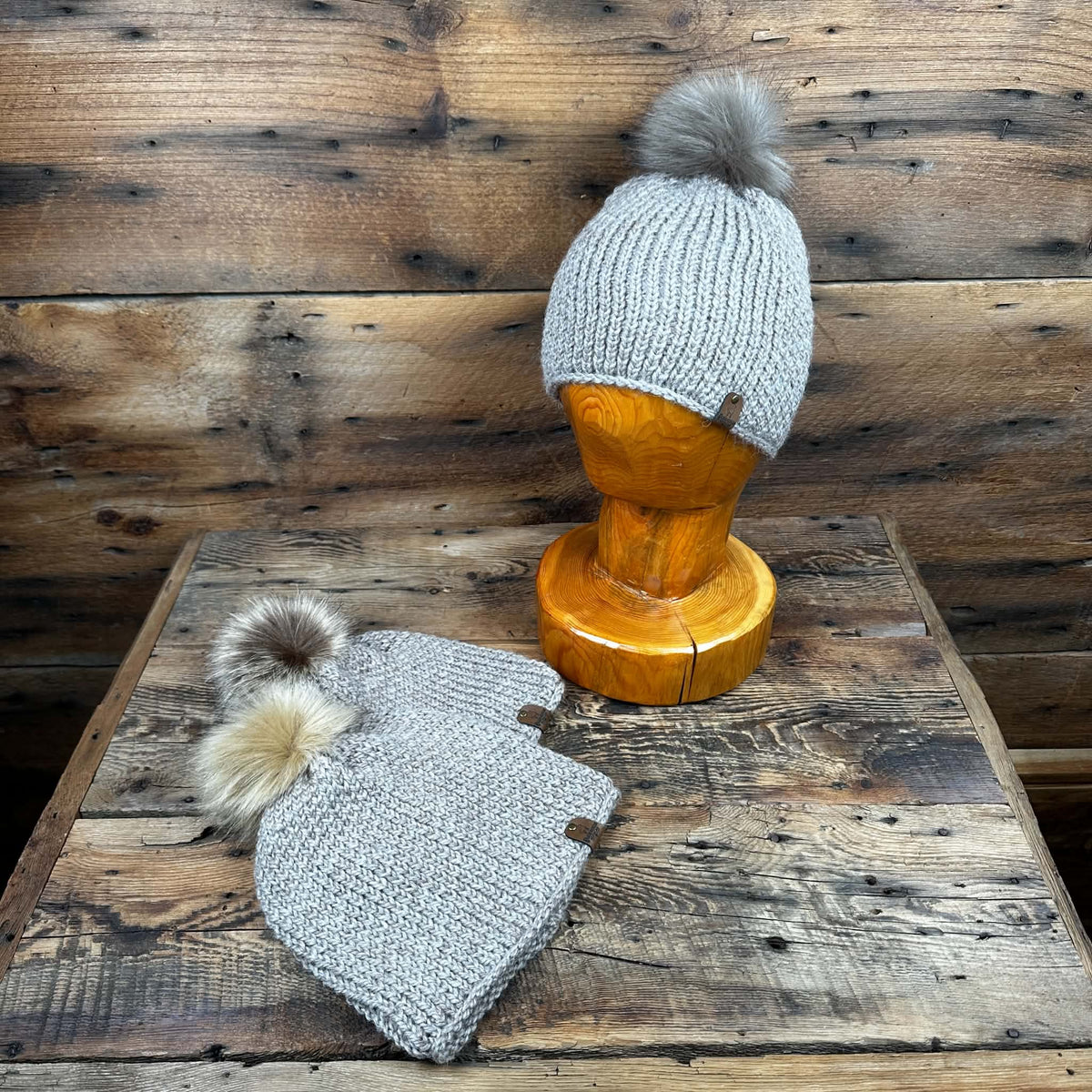 Bluff Beanie with Removable Pompom - Natural