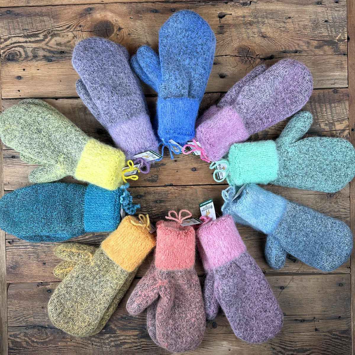 Terry Mittens - Hand-Dyed