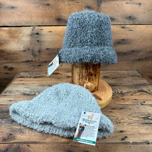 Rolled-Brim Boucle Hat