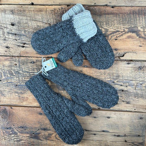 Double-Knit Reversible Cable Mittens