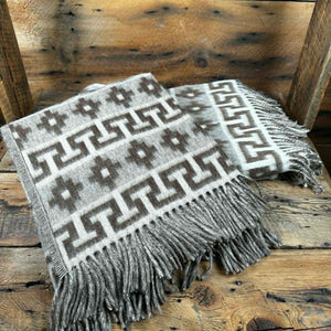 Geometric Alpaca-Blend Throw
