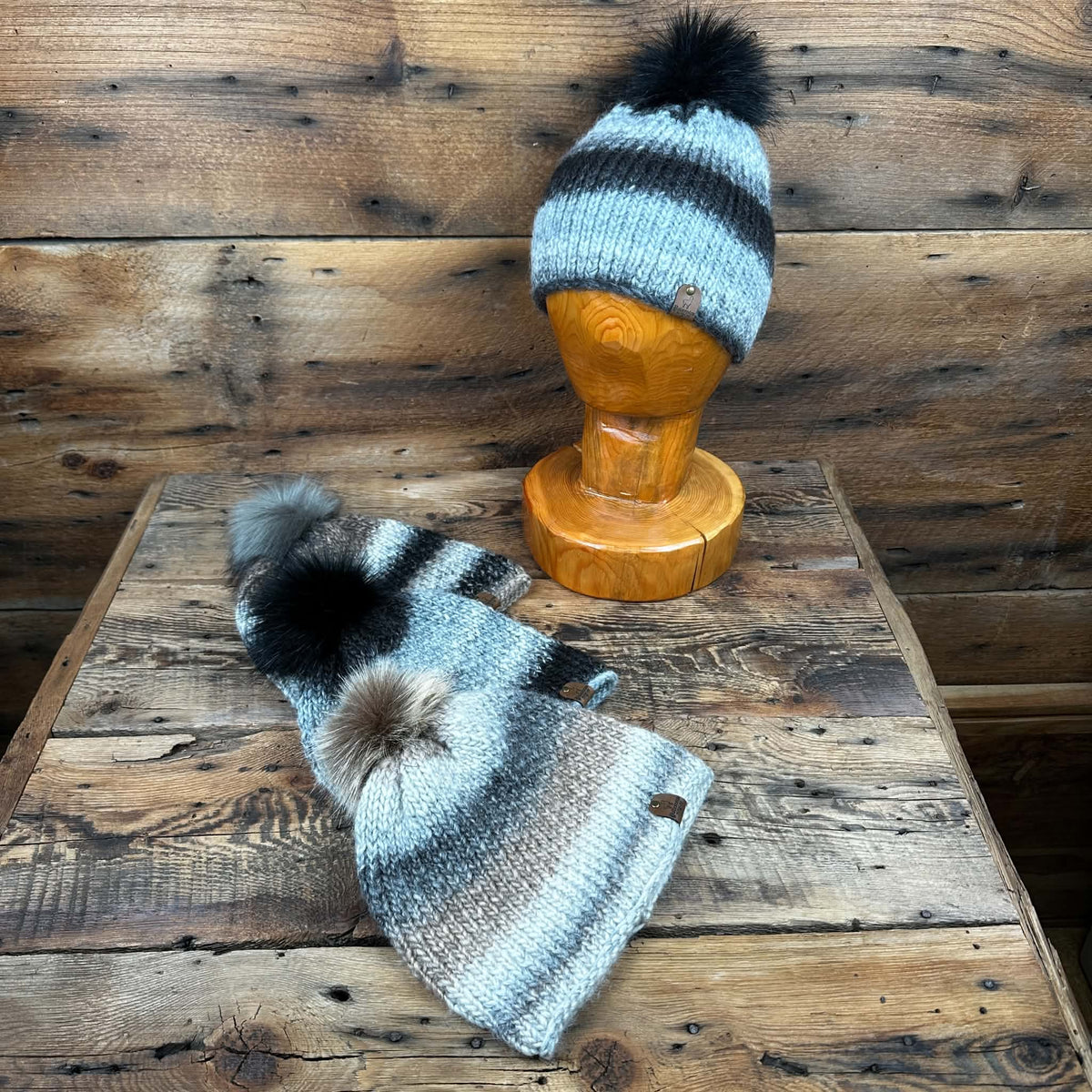Bluff Beanie with Removable Pompom - Natural