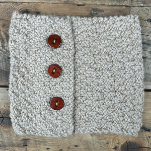 Button Knit Cowls by Marcella