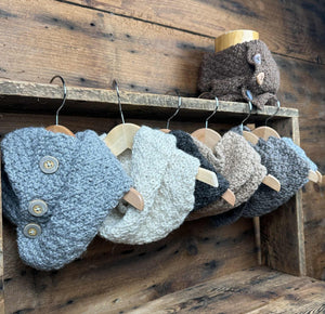 Button Knit Cowls by Marcella