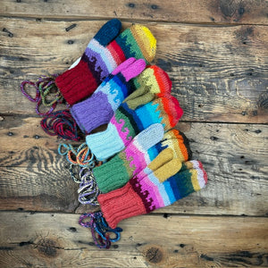 Children's Fiesta Mittens with Strings