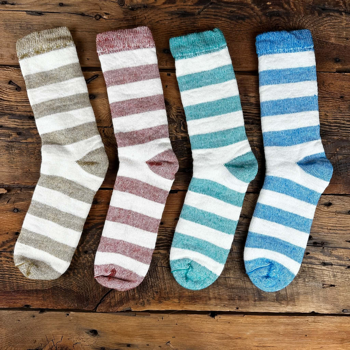 Mid-Weight Striped Terry Socks