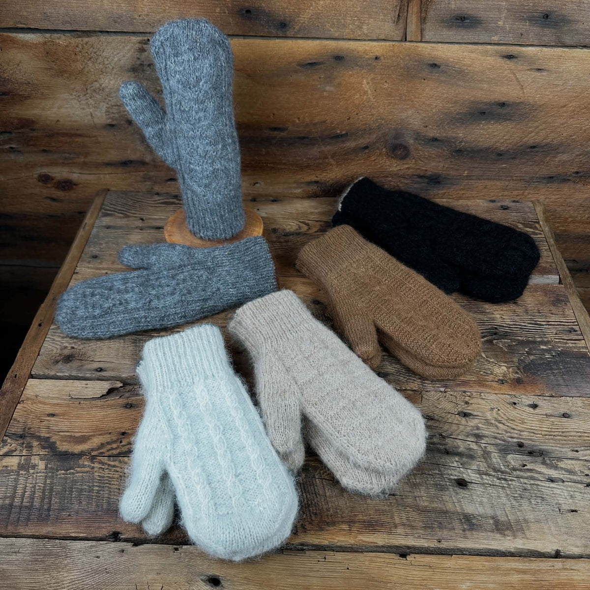 Fulled Double-Knit Alpaca Mittens