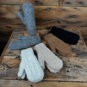 Fulled Double-Knit Alpaca Mittens