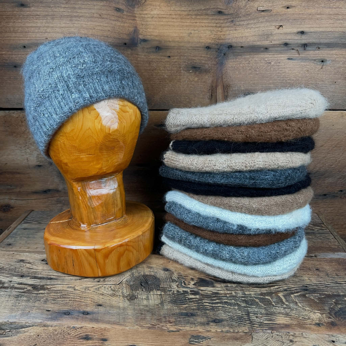 Fulled Double-Knit Alpaca Hat
