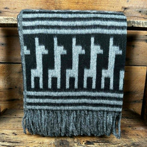 Alpaca Motif Throw