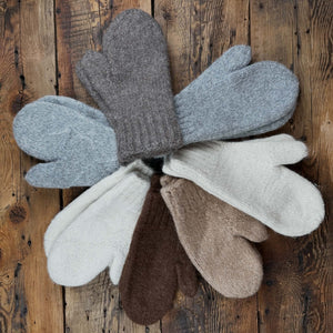 Double-Knit Felted Mittens by Marcella