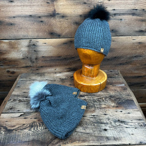 Bluff Beanie with Removable Pompom - Natural
