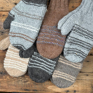 Hand-Knit Textured Mittens by Marcella