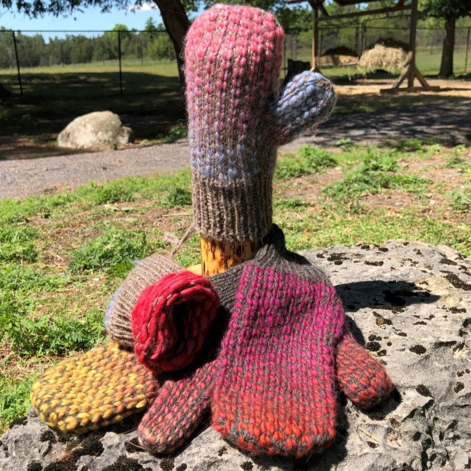 Dyed Single Strand Wind-Block Mittens