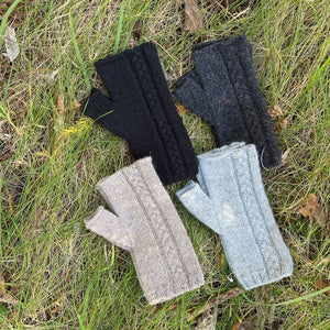 Fingerless Cable Mittens