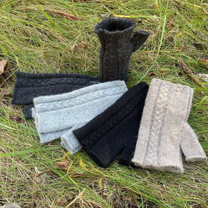 Fingerless Cable Mittens