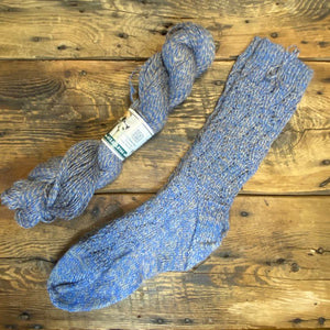 Detailed Patterned Hand-Knit Ladies' Socks