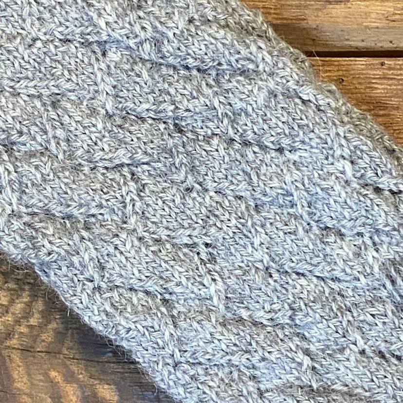 Textured Solid Hand-Knit Ladies&#39; Socks - Our Alpacas by Marcella