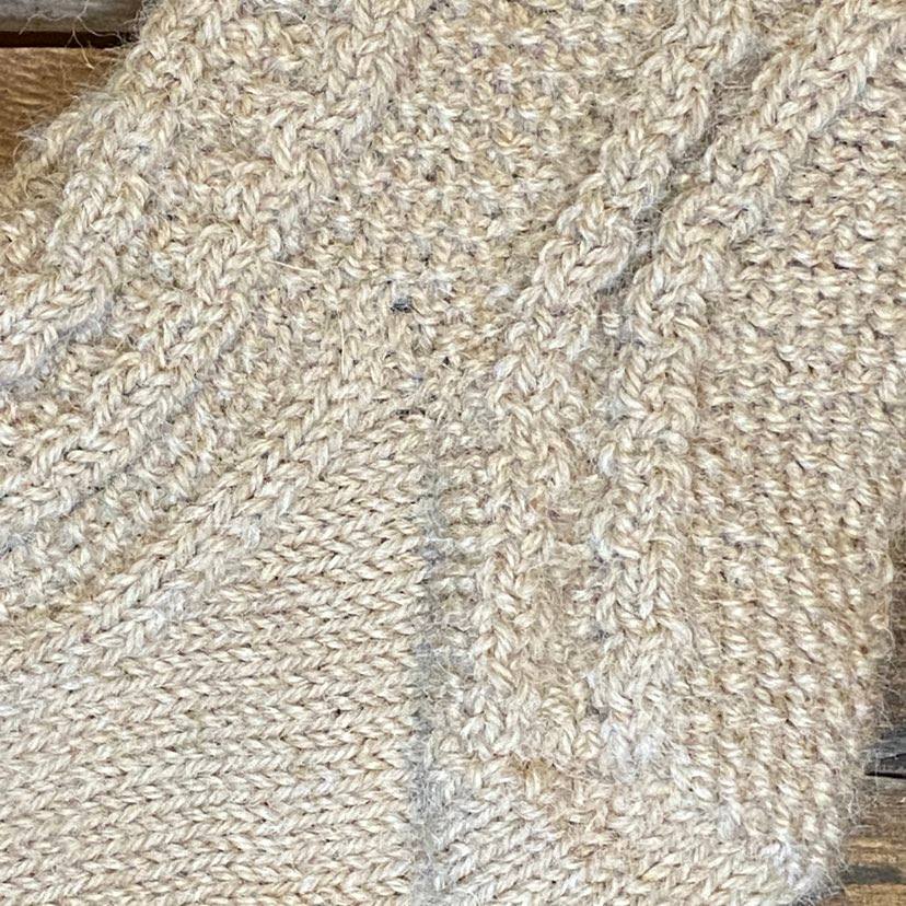 Textured Solid Hand-Knit Ladies&#39; Socks - Our Alpacas by Marcella