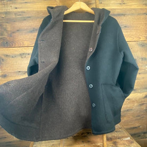 Hooded Women's Fully-Reversible Felted Coat