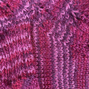 Detailed Hand-Knit Ladies Socks - Hand-Painted Yarn