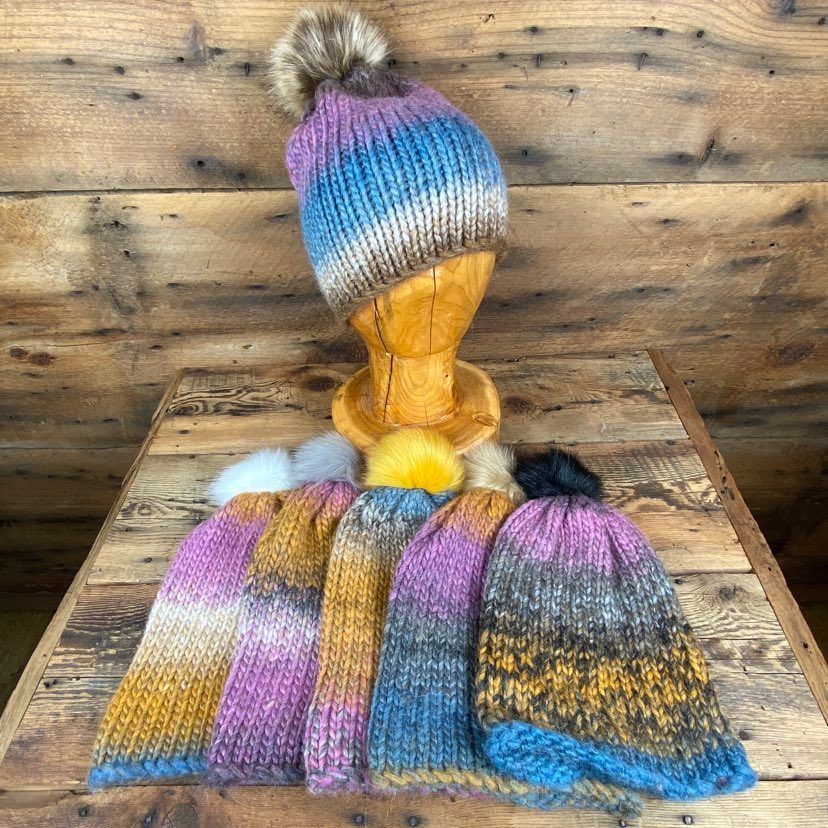 Beachcomber Beanie with Removable Vegan Pom Pom - Dyed