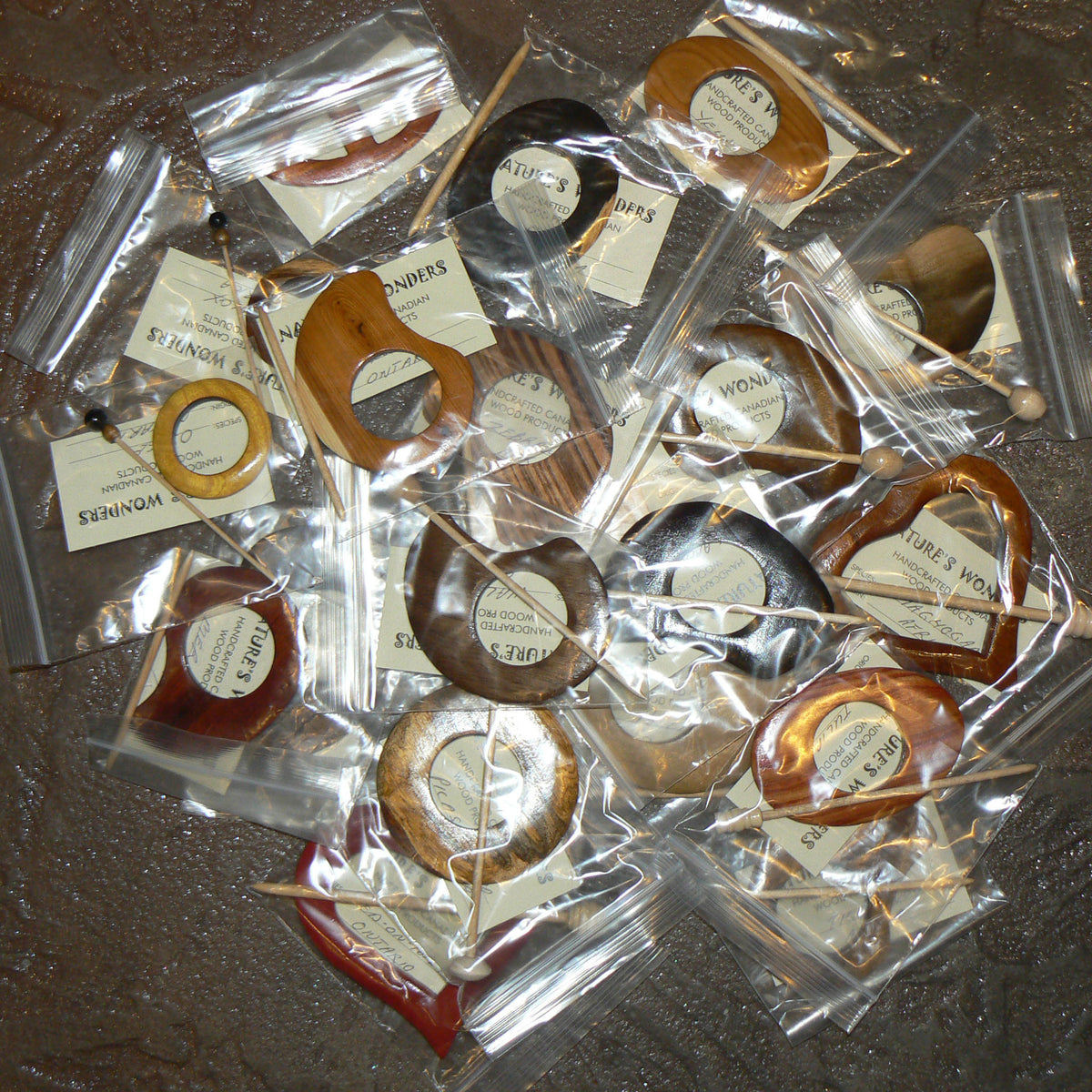 Hand-Made Wooden Sweater Pins