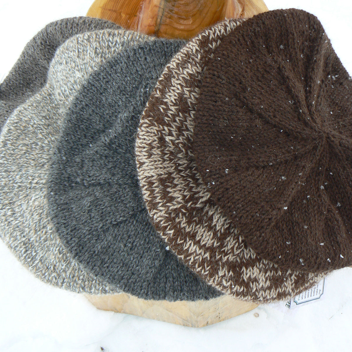 Assorted Alpaca Tams - Knit by JoAnn Bond