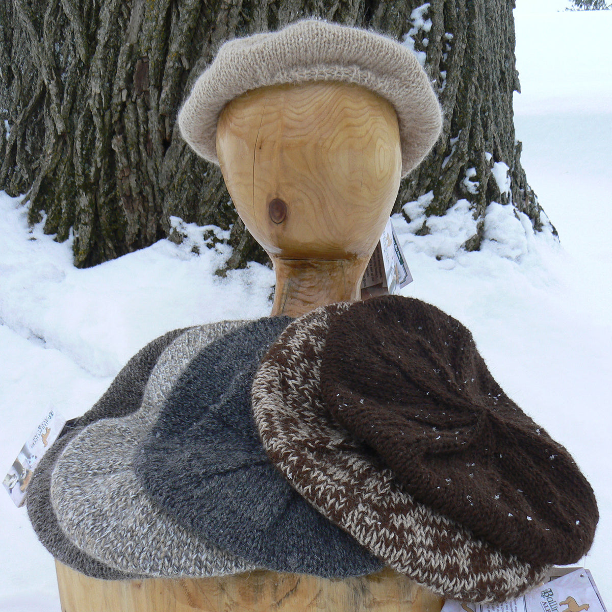 Assorted Alpaca Tams - Knit by JoAnn Bond