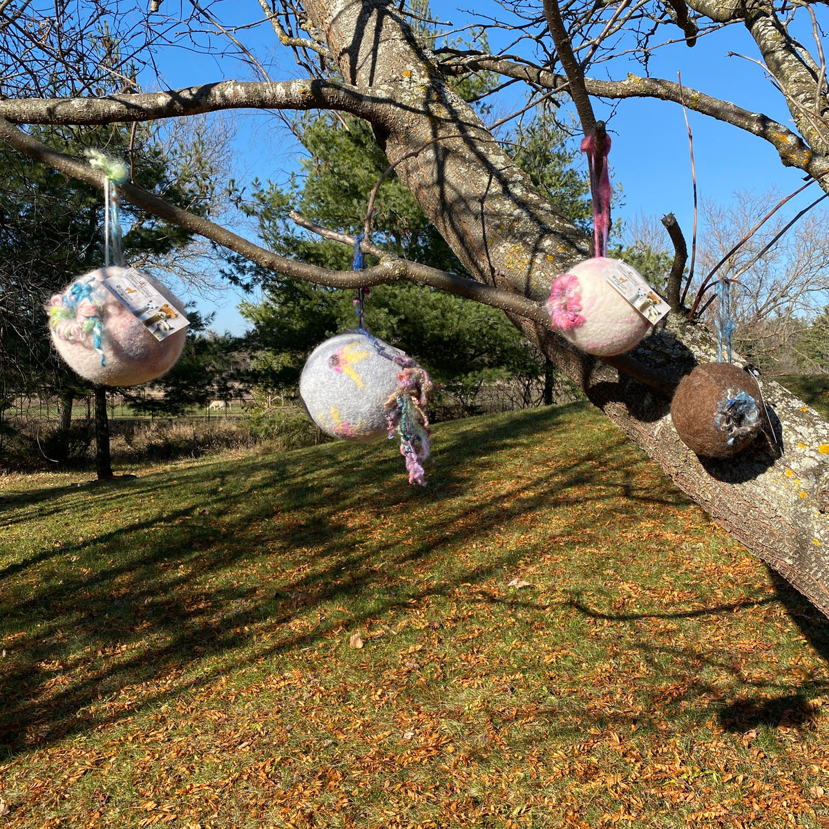 Hand-Felted Bird Nesting Balls