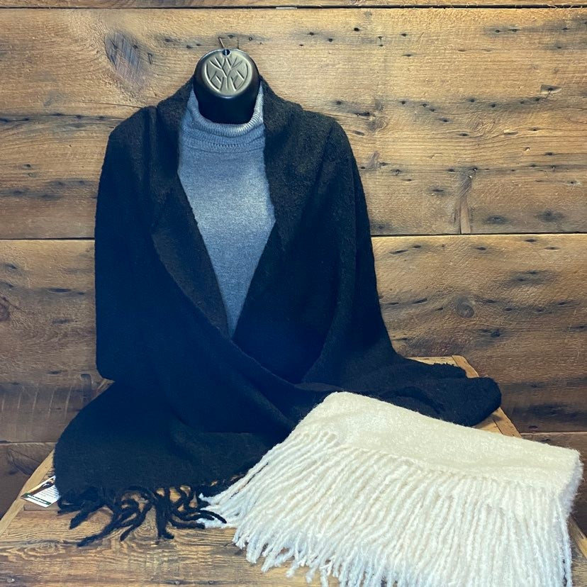 Rectangular Boucle Shawl