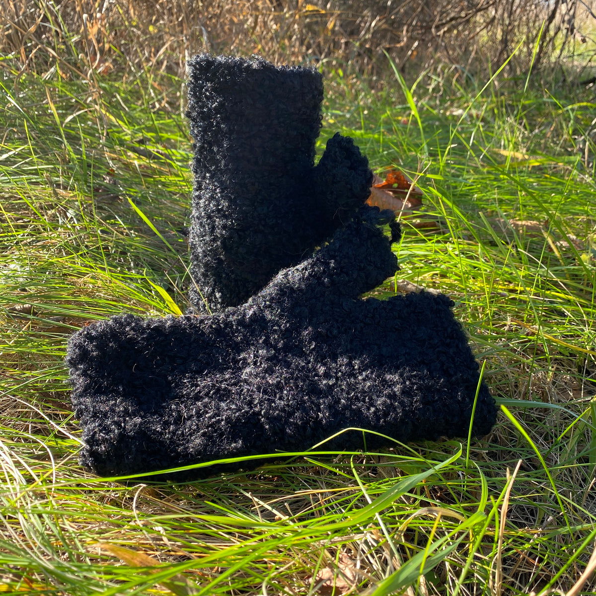 Boucle Fingerless Mittens