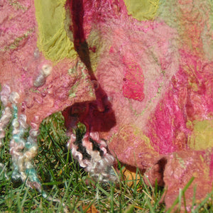 Nuno Felted Scarf - "Cabbage Patch"