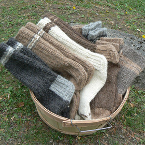Heavy-Weight Hand-Knit Slouch Socks
