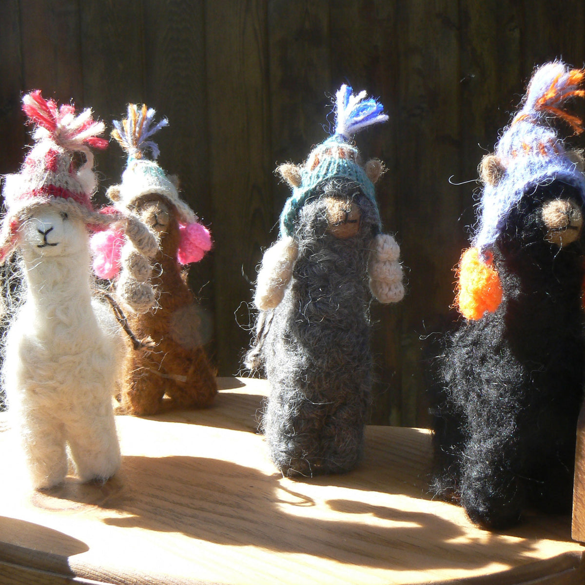 Needle-Felted Alpacas with Chullos