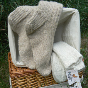 Heavy-Weight Hand-Knit Slouch Socks