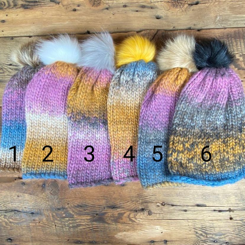 Beachcomber Beanie with Removable Vegan Pom Pom - Dyed