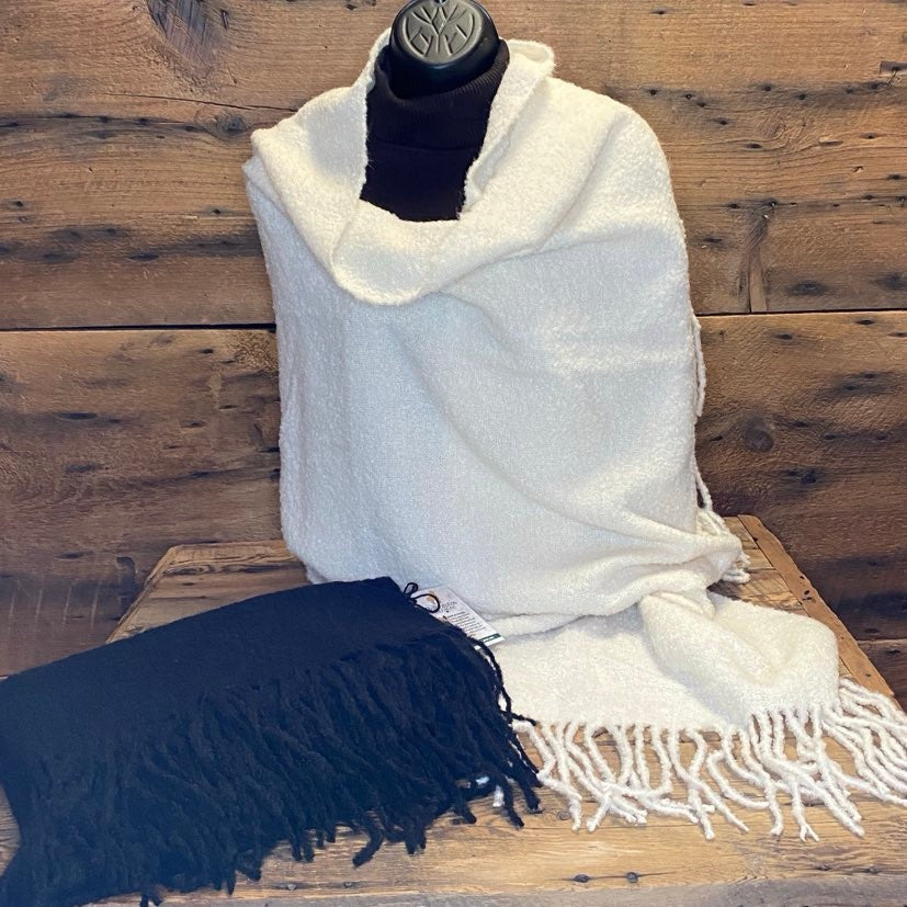 Rectangular Boucle Shawl