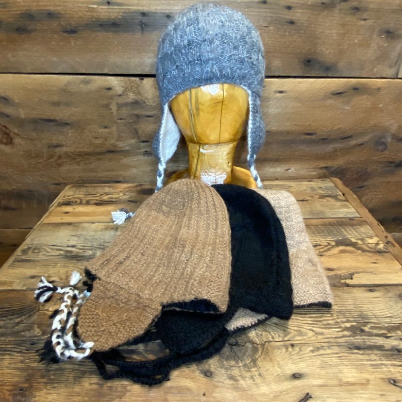 Peruvian Double-Knit Reversible Ear Flap Hats