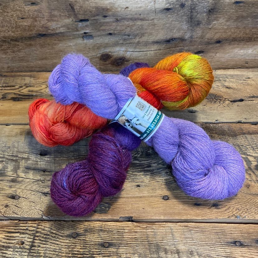 Sock Yarn - Our Alpacas - Hand-Dyed - Light-Weight